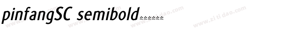 pinfangSC semibold字体转换